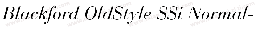 Blackford OldStyle SSi Normal字体转换